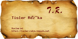 Tisler Réka névjegykártya