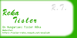 reka tisler business card